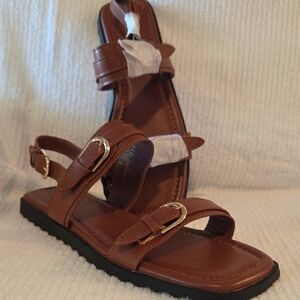 Brown Leather Women's Sandals